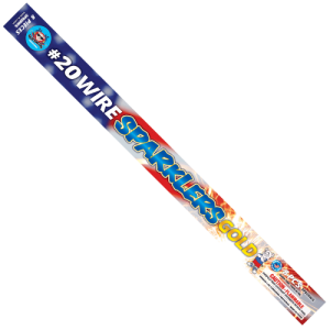 20" Gold Sparklers | Single Pack of 8 Sparklers