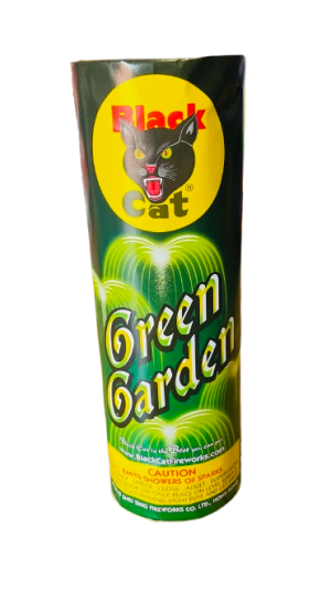 9" Blackcat Fountain - Green Garden
