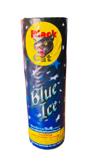 9" Blackcat Fountain - Blue Ice