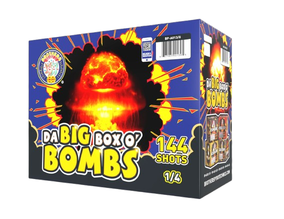 WoomDo Atomic Bomb Mix「DANGEROUS」 Buy Da Big Box O' Bombs - 144 Shots - USA Fireworks!