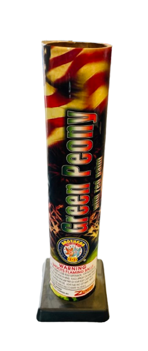 #100 Brothers Tube - Green Peony W/ Red Palm