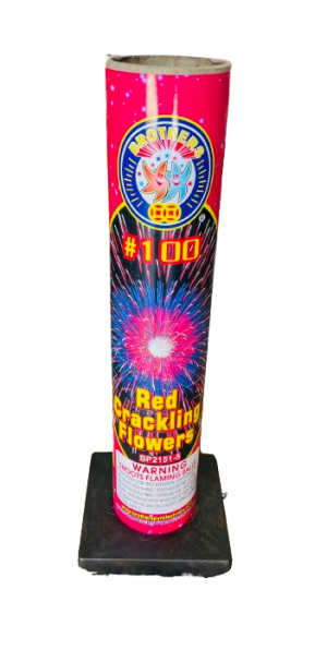 #100 Tube - Red Crackling Flowers - Brothers